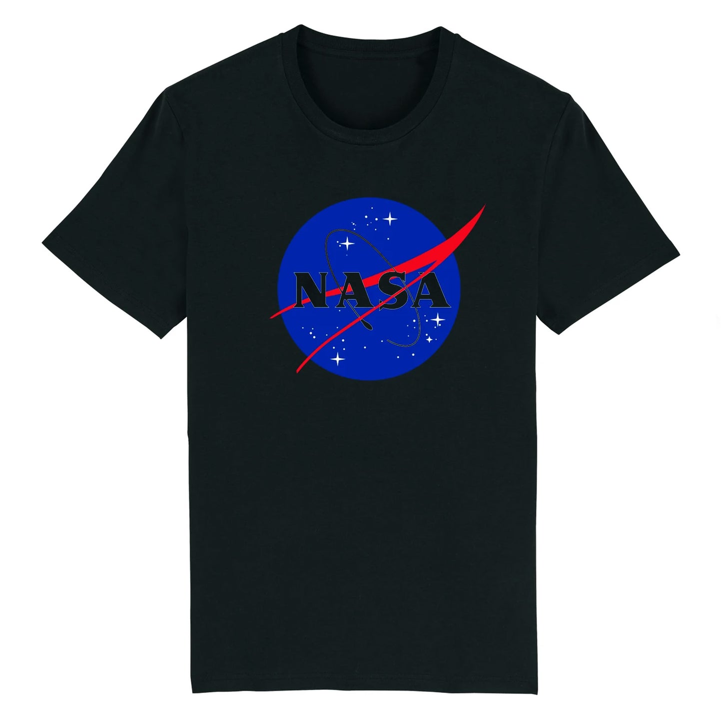 Black - Front - NASA Boys Logo T-Shirt