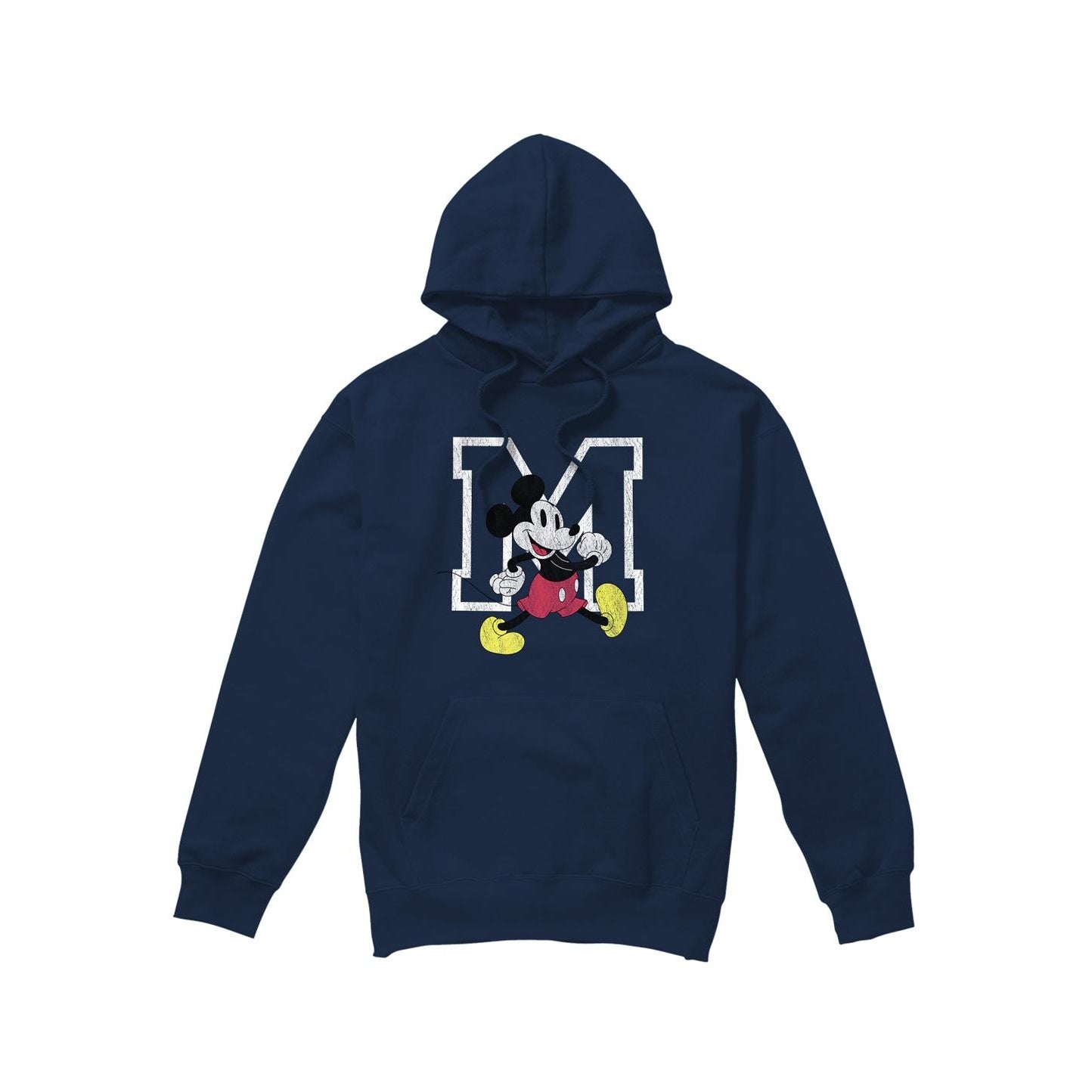 Navy - Front - Disney Mens Mickey Mouse Classic Walk Hoodie