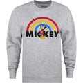 Grey-Black - Front - Disney Womens-Ladies Mickey Mouse Rainbow Sweatshirt
