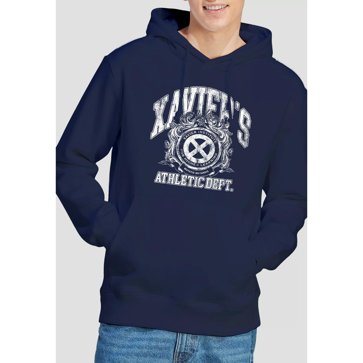 Navy - Lifestyle - Marvel Mens X-Men Athletic Dept Professor X Hoodie