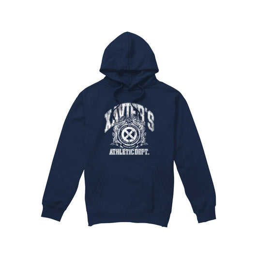 Navy - Front - Marvel Mens X-Men Athletic Dept Professor X Hoodie