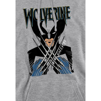 Sport Heather - Side - Marvel Mens X-Men Wolverine Action Shot Hoodie