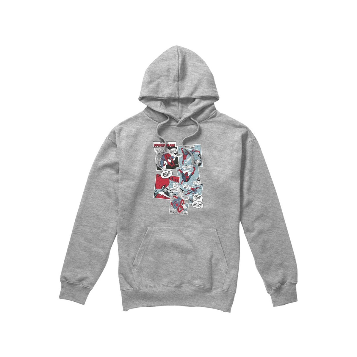 Sport Heather - Front - Spider-Man Mens Panel Collage Hoodie