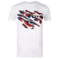 White - Front - Captain America Boys Torn Logo T-Shirt