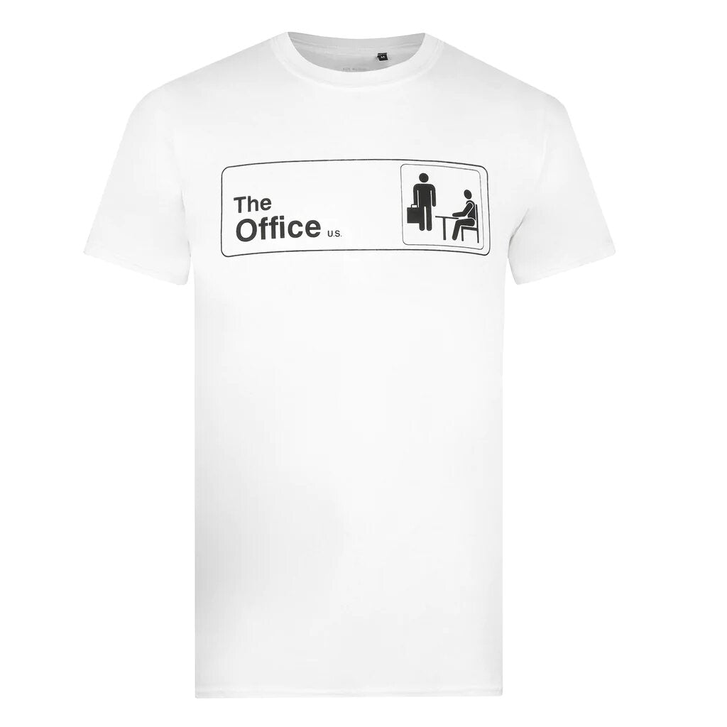 White - Front - The Office Mens Logo T-Shirt