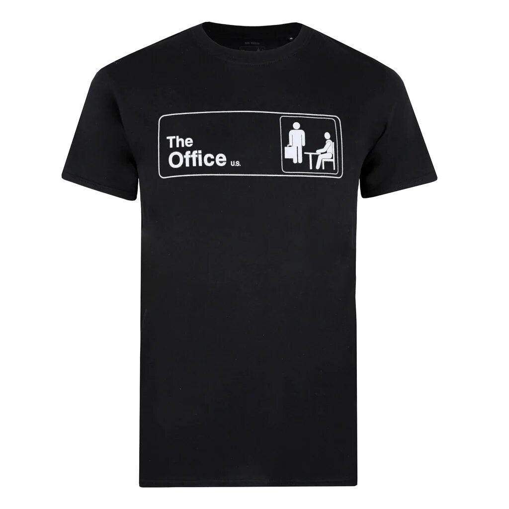 Black - Front - The Office Mens Logo T-Shirt