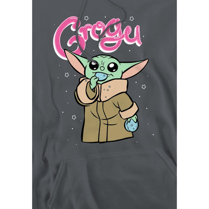 Charcoal - Side - Star Wars: The Mandalorian Mens Grogu Bubble Hoodie