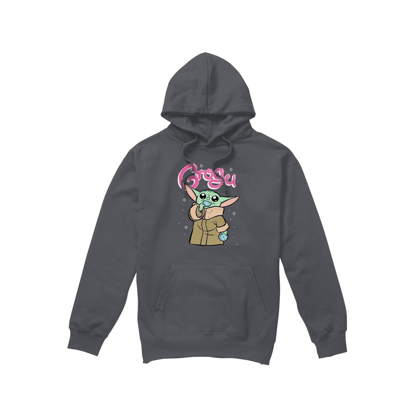 Charcoal - Front - Star Wars: The Mandalorian Mens Grogu Bubble Hoodie