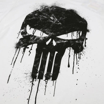 White - Side - The Punisher Mens Skull T-Shirt