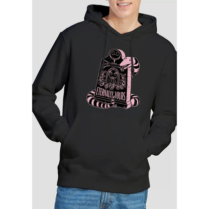 Black - Back - The Nightmare Before Christmas Mens Eternally Yours Valentine`s Day Hoodie