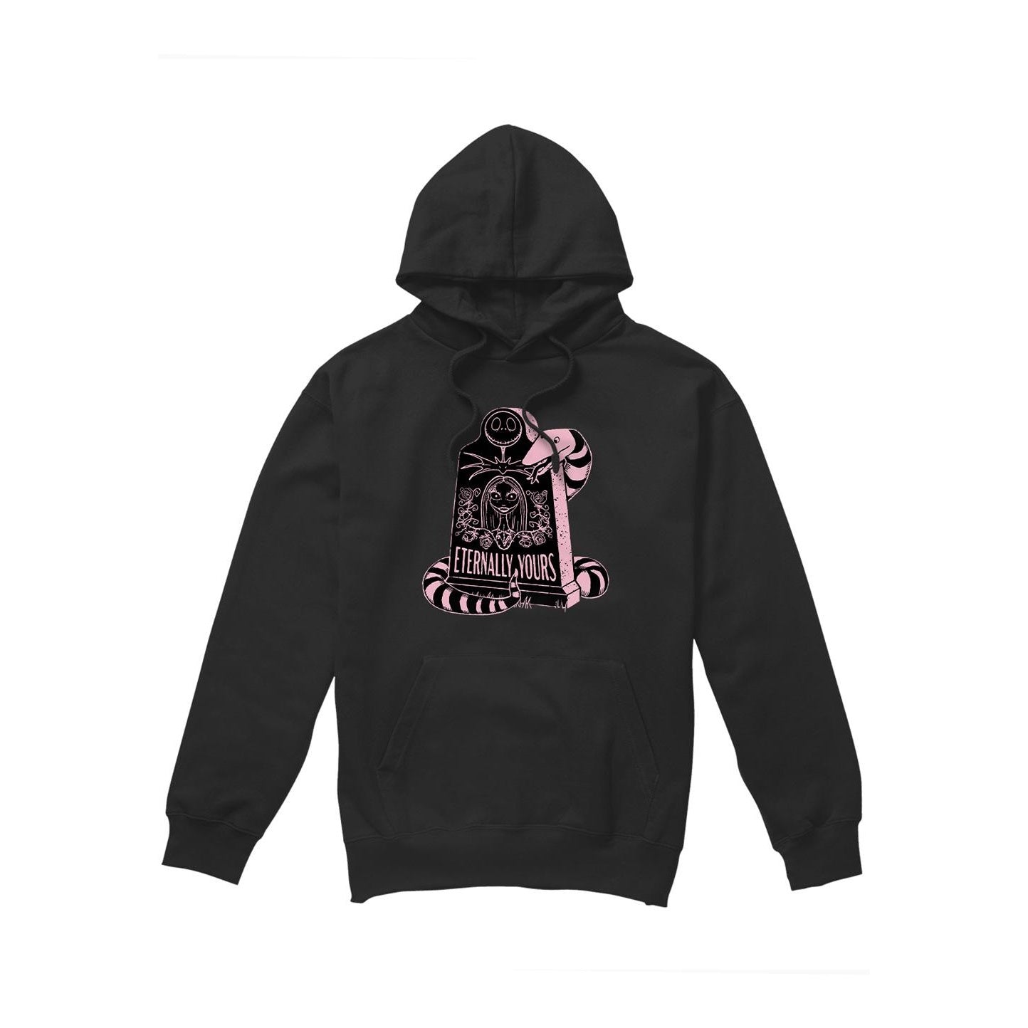 Black - Front - The Nightmare Before Christmas Mens Eternally Yours Valentine`s Day Hoodie