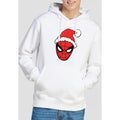White - Lifestyle - Spider-Man Mens Santa Hat Hoodie