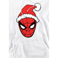 White - Side - Spider-Man Mens Santa Hat Hoodie