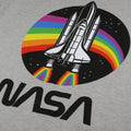 Sports Grey - Side - NASA Womens-Ladies Rainbow Cotton T-Shirt
