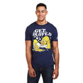 Navy-White-Yellow - Close up - The Simpsons Mens Get Duffed T-Shirt