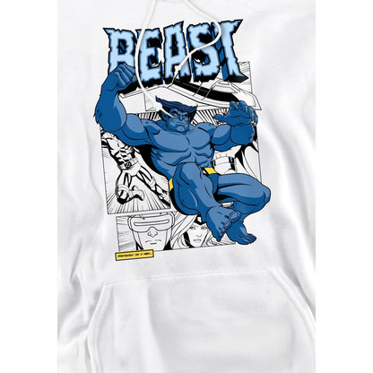 White - Lifestyle - Marvel Mens X-Men Beast Comic Hoodie