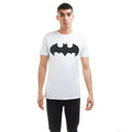 White - Side - Batman Mens Mono Cotton T-Shirt