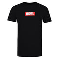 Black - Front - Marvel Mens Box Logo T-Shirt