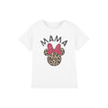 White - Front - Disney Childrens-Kids Mama Minnie Mouse Leopard Print Mothers Day T-Shirt