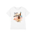 White - Front - Moana Childrens-Kids Born To Voyage T-Shirt