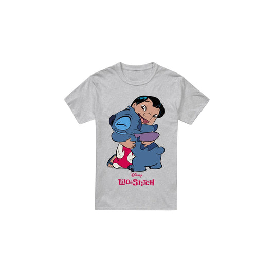 Sport Heather - Front - Lilo & Stitch Mens 90s Hug T-Shirt