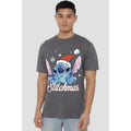 Charcoal - Side - Lilo & Stitch Mens A Stitchmas Christmas T-Shirt