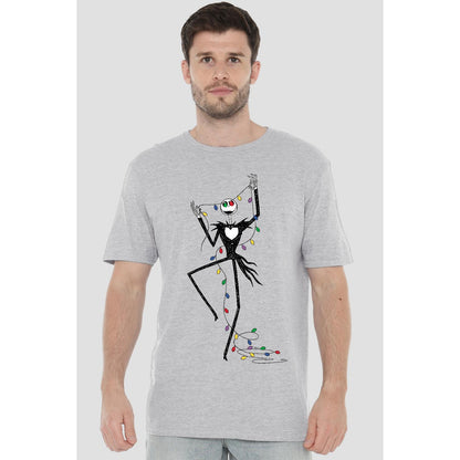 Sport Heather - Side - The Nightmare Before Christmas Mens Jack Fairy Lights T-Shirt