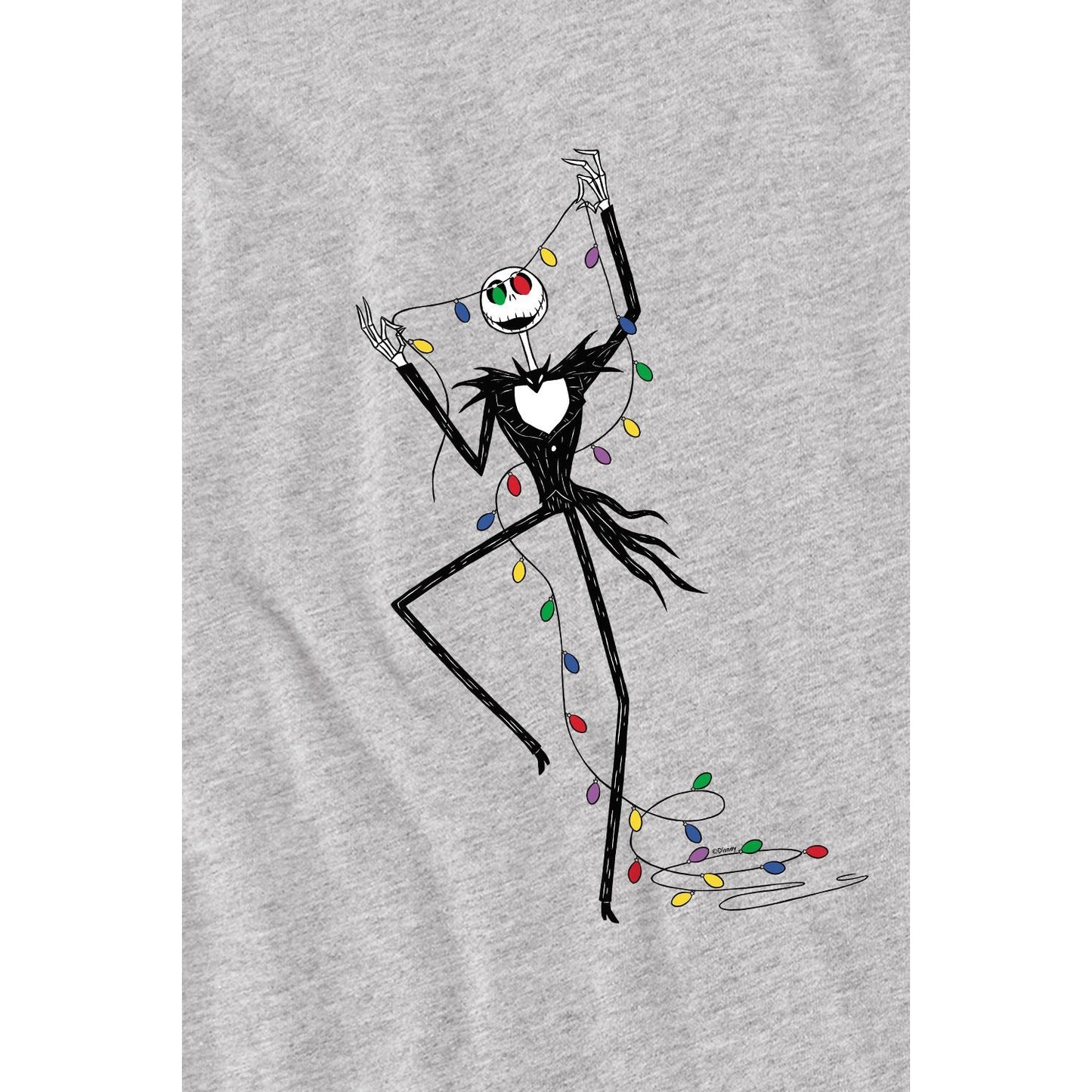 Sport Heather - Lifestyle - The Nightmare Before Christmas Mens Jack Fairy Lights T-Shirt
