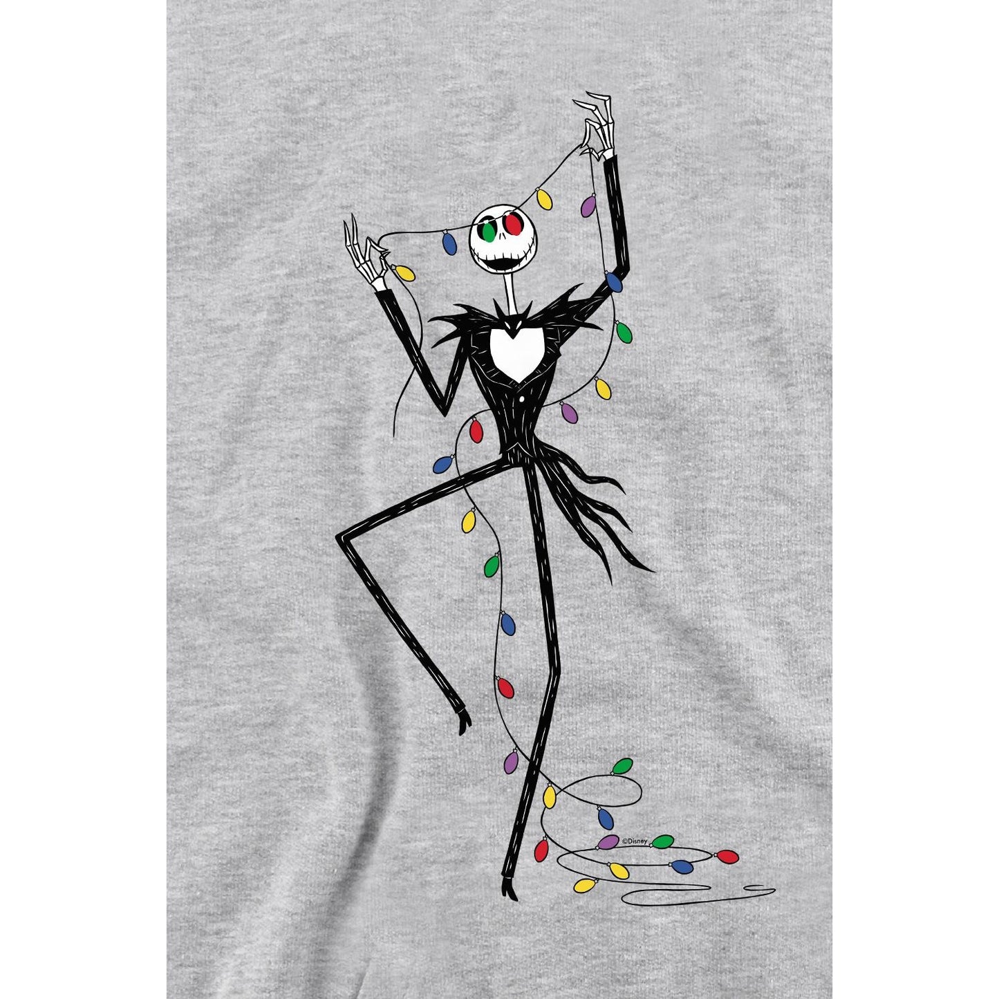 Sport Heather - Lifestyle - The Nightmare Before Christmas Unisex Adult Jack Fairy Lights Sweatshirt