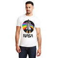 White - Lifestyle - NASA Mens Rainbow T-Shirt
