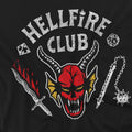 Black - Pack Shot - Stranger Things Mens Hellfire Club Inverted T-Shirt