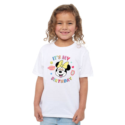 White - Lifestyle - Disney Childrens-Kids It´s My Birthday Minnie Mouse T-Shirt