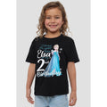 Black - Lifestyle - Frozen Childrens-Kids Bright Like Elsa 2nd Birthday T-Shirt
