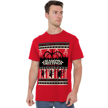 Red - Lifestyle - Stranger Things Mens Fair Isle T-Shirt