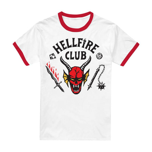 Red - Front - Stranger Things Unisex Adult Hellfire Club T-Shirt