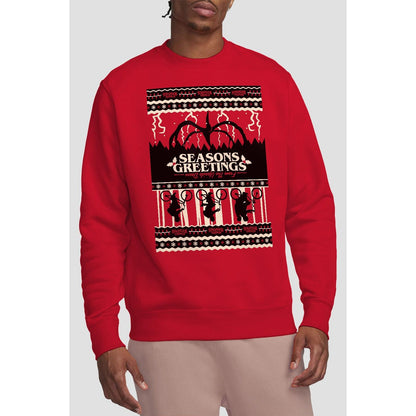 Red - Lifestyle - Stranger Things Unisex Adult Fair Isle Sweatshirt