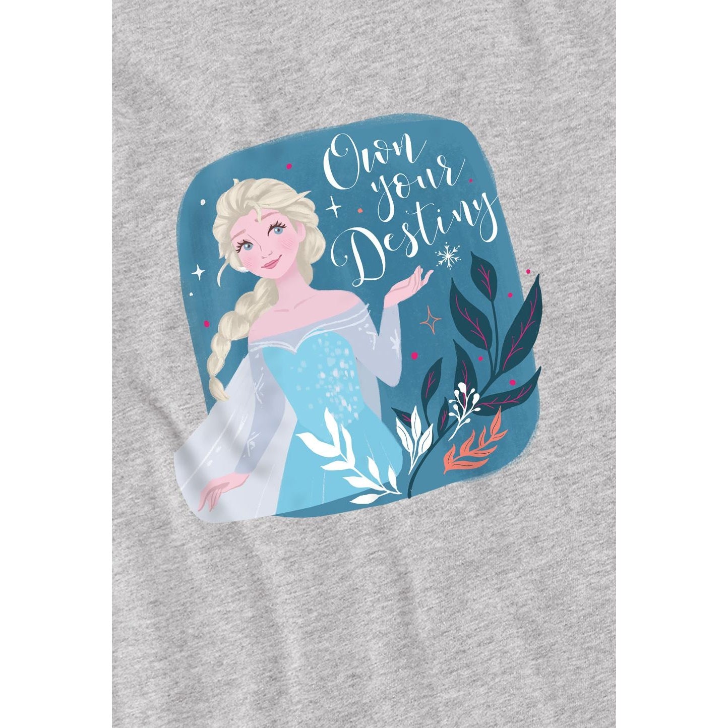 Sport Heather - Side - Frozen Childrens-Kids Own Your Destiny Elsa T-Shirt