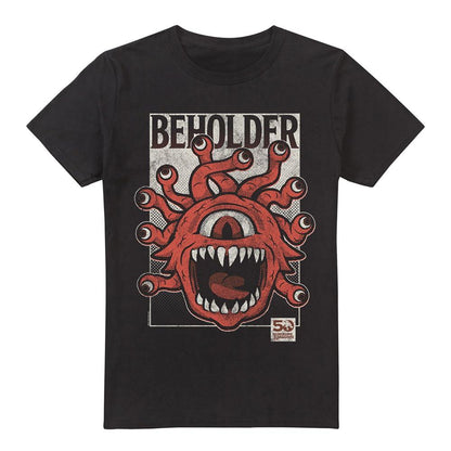 Black - Front - Dungeons & Dragons Mens Beholder Vintage 50th T-Shirt