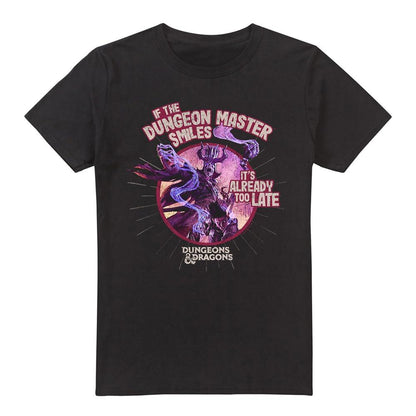 Black - Front - Dungeons & Dragons Mens Rolled A One Smile T-Shirt