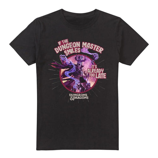 Black - Front - Dungeons & Dragons Mens Rolled A One Smile T-Shirt