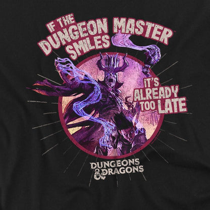 Black - Side - Dungeons & Dragons Mens Rolled A One Smile T-Shirt