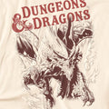 Natural - Back - Dungeons & Dragons Mens Striking Dragon T-Shirt