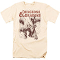 Natural - Front - Dungeons & Dragons Mens Striking Dragon T-Shirt