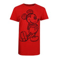 Red - Front - Disney Womens-Ladies Mickey Mouse Sketch T-Shirt