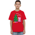 Red - Lifestyle - Peppa Pig Childrens-Kids Christmas Tree T-Shirt