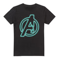 Black - Front - Avengers Mens Neon T-Shirt
