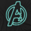 Black - Pack Shot - Avengers Mens Neon T-Shirt