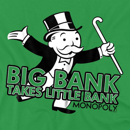 Kelly Green - Side - Monopoly Mens Big Bank T-Shirt