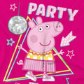 Fuchsia - Side - Peppa Pig Childrens-Kids Party Time Disco T-Shirt