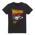 Black - Front - Back To The Future Mens Retro T-Shirt